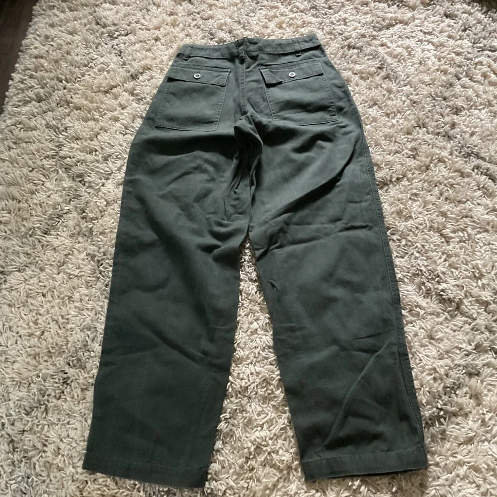 Gap Kids Girls Olive Green Fatigue Utility Pants Size 16 Cotton Straight Leg